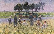 Emile Claus The Picknick oil painting on canvas